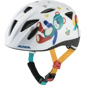 Cyklistická přilba dětská helma ALPINA ximo - White bear gloss, 47-51