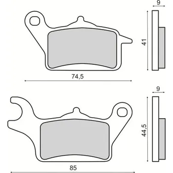 Brzdová destička Brzdové destičky RMS 225103560 přední organické 225103560