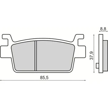 Brzdová destička Brzdové destičky RMS 225103570 zadní organické KYMCO AK 550 2017-2017