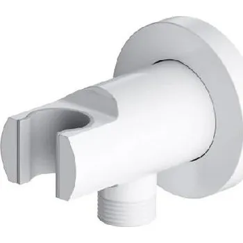 Sprchový držák OMNIRES - Nástěnné kolínko s držákem, matná bílá 8873WM