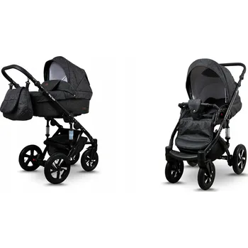 Kočárek Dětský kočárek 2v1 BabyLux Sky Lark - kombinovaný kočárek s hlubokou korbou a sportovní sedačkou