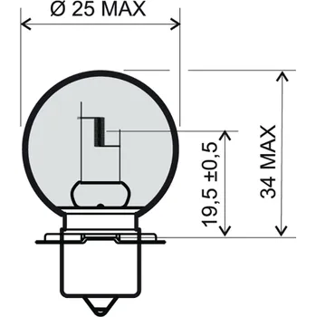 Elektroinstalace pro motocykl Lamp RMS 246510432 12V 20W, P26S bílá 246510432