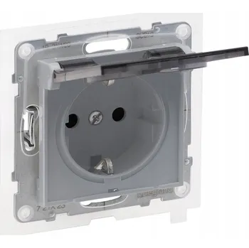 Elektrická zásuvka Legrand šedá nástěnná Elektrická Zásuvka
