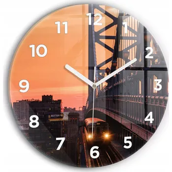 Hodiny Nástěnné hodiny Wallfluente oranžové 30 cm