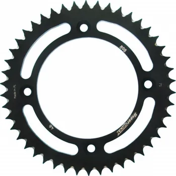 Řetězová sada pro motocykl Hliníková řetězová rozeta SUPERSPROX RAL-898:46-BLK černý 46 zubů, 428 RAL-898:46-BLK