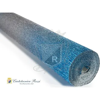 Barevný papír Floristický papír 180g METALICKÝ STŘÍBRNO MODRÝ (25x125cm)