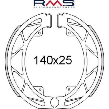 Brzda pro motocykl Brzdové čelisti RMS 225120560 APRILIA Scarabeo 50 (Di-tech) 2006-2009