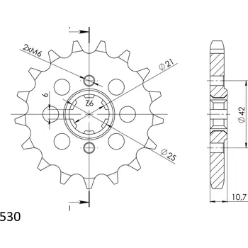 Řetězová sada pro motocykl Řetězové kolečko SUPERSPROX CST-338:16 16 zubů, 530 CST-338:16.2