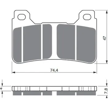 Brzdová destička Brzdové destičky GOLDFREN 214 AD STREET HONDA CB 1000 R (ABS) 2008-2013
