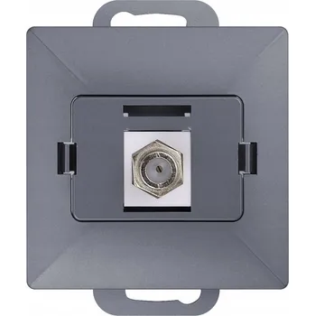 Elektrická zásuvka Anténní zásuvka nástěnná Abex šedá