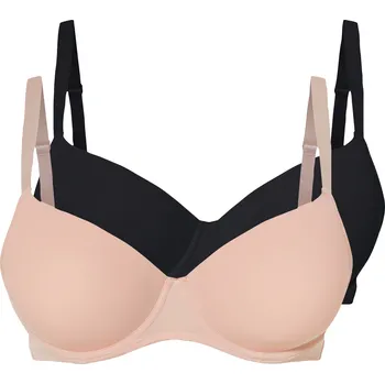 Podprsenka esmara® Dámská podprsenka XXL, 2 kusy (černá/béžová, 85D)