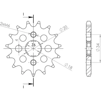 Řetězová sada pro motocykl Řetězové kolečko SUPERSPROX CST-259:13 13 zubů, 428 DAELIM VC 125 Advance 1996-1996