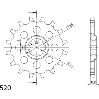 Řetězová sada pro motocykl Řetězové kolečko SUPERSPROX CST-507:13 13 zubů, 520 HUSQVARNA WR 360 1992-1998