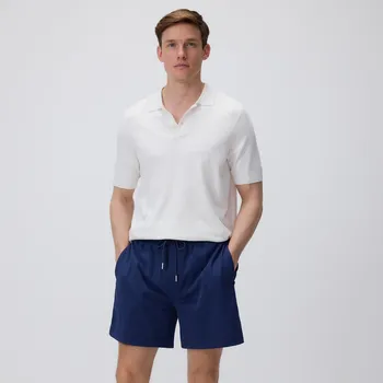 Dámské kraťasy Reserved - Pohodlné šortky s vázáním - modrá - 312EF-55X - 312EF-55X-XXL