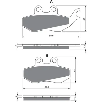 Brzdová destička Brzdové destičky GOLDFREN 215 AD STREET 215 AD
