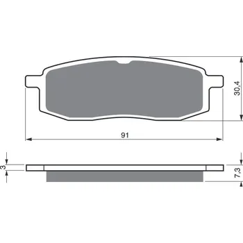 Brzdová destička Brzdové destičky GOLDFREN 043 S3 YAMAHA YZ 250 1985-1988