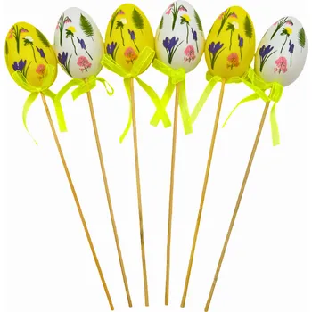 Velikonoční dekorace SET 6ks - Zapichovací velikonoční vajíčka A5235