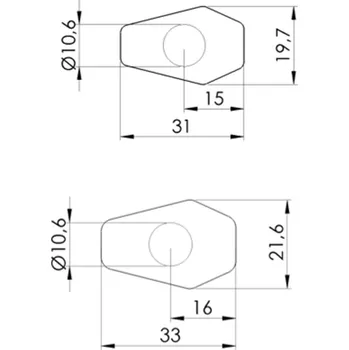 Elektroinstalace pro motocykl Záslepky pod miniblinkry PUIG 9655N černý 9655N