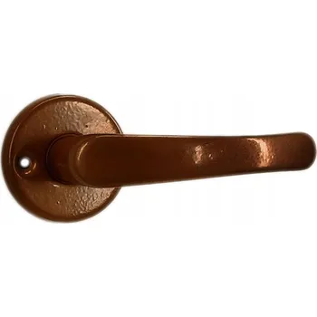 Dveřní kování Kulatá hnědá klika ke dveřím, lakovaná