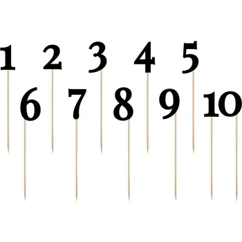 Obraz Čísla na stůl černá KPZ1-010 11 kusů