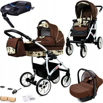 Kočárek Kočárek 4v1 BabyLux LARGO ALU sportovní kočárek korbička autosedačka ISOFIX