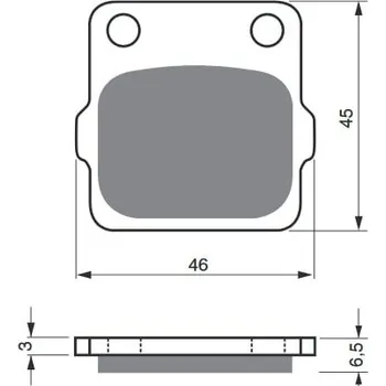 Brzdová destička Brzdové destičky GOLDFREN 077 K5 SUZUKI RM 125 1987-1988