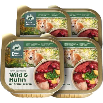 Krmivo pro psa Pure Nature Dog Adult paštika Zvěřina a Kuře 4x 150g