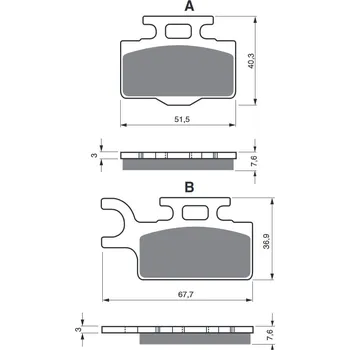 Brzdová destička Brzdové destičky GOLDFREN 167 S3 KAWASAKI KX 65 2000-2022