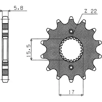 Řetězová sada pro motocykl řetězové kolečko pro sekundární řetězy typu 420, SUNSTAR (16 zubů) 10716