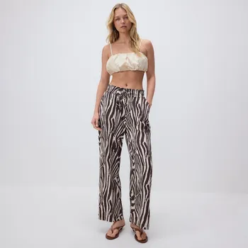 Dámské kalhoty Reserved - Široké viskózové kalhoty - vícebarevná - 1065P-MLC - 1065P-MLC-XS