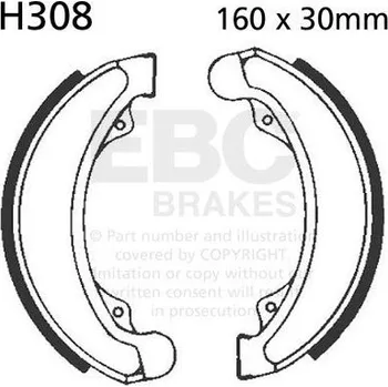 Brzda pro motocykl Sada brzdových čelistí EBC H308 H308