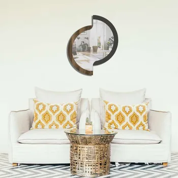 Koberec JATAI nástěnné zrcadlo, ořech/antracit