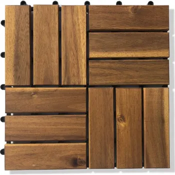 Dřevník 4iQ Group Akáciová terasová dlaždice 30x30