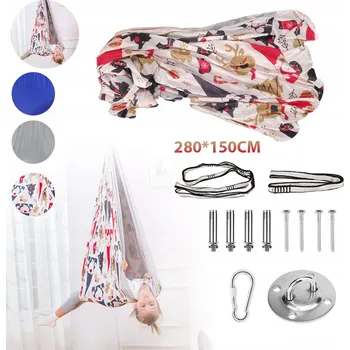 Zahradní houpačka SENZORICKÁ HOUPAČKA PRO DĚTI HAMAKA TERAPEUTICKÁ HOUPAČKA 280 CM