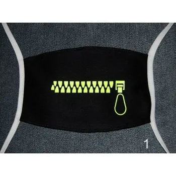 Karnevalová maska Jirka Rouška - žertovná - zip neon