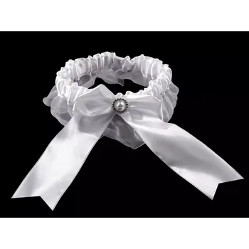 Svatební dekorace Stoklasa Podvazek svatební bílý