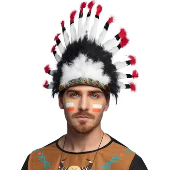 Karnevalový kostým R-Kontakt.cz Indiánská čelenka péřová Mohawk