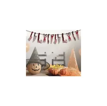 Karnevalový doplněk Girlanda hororová Krvavé Nože, Sekery a Nůžky