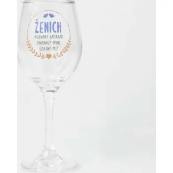 Svatební dekorace Sklenička na víno Ženich