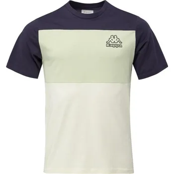 Pánské triko Kappa LOGO FIZIO L Modrá, Bílá, Světle zelená