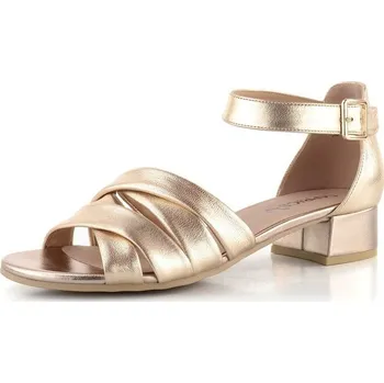 Dámské sandále Caprice metalické sandály na podpatku Platin 9-28201-44 - 40.5 | P694689