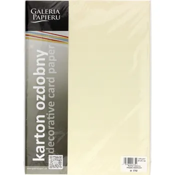 Obraz Sada DEKORATIVNÍCH KARTONŮ Ozdobný karton Krémové proužky. 20 listů A4 230 g