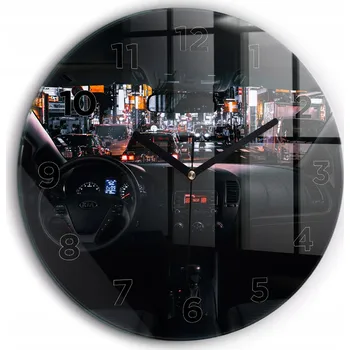 Hodiny Foto Skleněné Hodiny Nástěnné Do Moderních Interiérů Auto v Tokiu průměr 60 cm