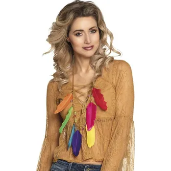 Karnevalový kostým Indiánský náhrdelník peříčka