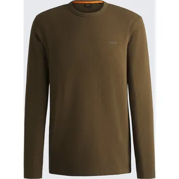 Pánské tričko Pánské tričko BOSS Orange Tempesto 50520725 zelenohnědé Velikost: XL