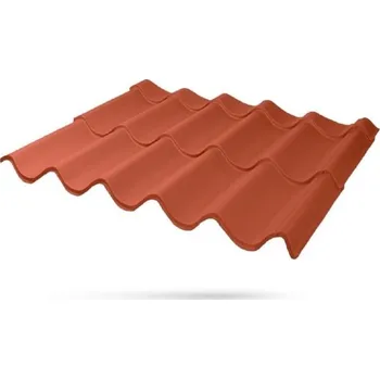 plechová krytina Lindab - Topline Elite MAT, cihlově červená RAL8004