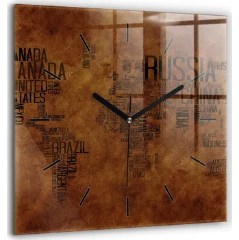 Hodiny Nástěnné hodiny Wallfluent hnědé 60 cm