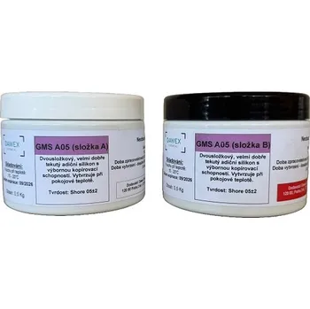 stavební silikon Dawex Chemical GMS A05, adiční silikon, 1 kg (0,5 kg A+0,5 kg B)
