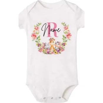 Kojenecký body Personalizované body pro miminka s vlastním jménem a písmenkem z ABECEDY Velikost: 3 měsíce, Písmenko: R