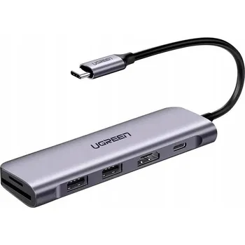 USB hub Adaptér / Hub 6v1 UGREEN Revodok CM195 USB-C na 2x USB 3.0, HDMI, SD/microSD
